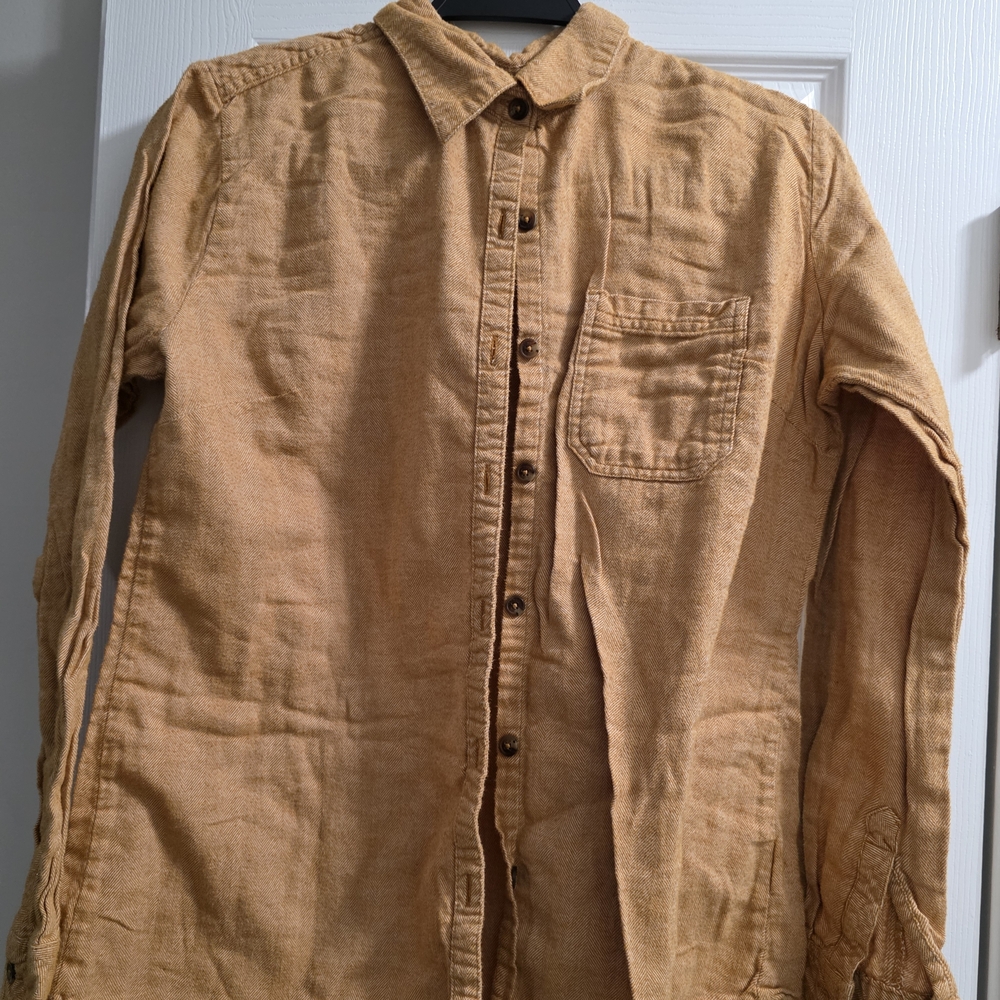 Dickies Women's Tan Herringbone Shirt